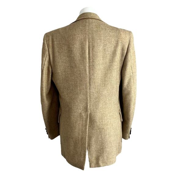 Vintage Wool Blazer MacAll Fifth Avenue Camel Tweed Hunt Jacket Patch Pockets - Picture 2 of 16